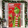 Venta Caliente Transfronteriza Verde Navideño Grinch Divertido Cortina de Puerta Tela de Fondo Decoración de Fiesta Festiva Arreglo para Sesión de Fotos Fuente