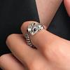 Anillo de Lagarto Gótico Venta Caliente Transfronteriza Ins Europeo y Americano Animal Lindo Hip-Hop Abierto Plata Tailandesa Anillo Ajustable
