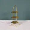 Suporte de Bolo de Ferro Forjado Europeu Adereços de Casamento Bandeja de Bolo Prato de Bolo de Pé Alto Ornamento de Mesa de Sobremesa Suporte de Bolo de Ferro Forjado