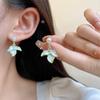 Pendientes de perlas de pétalos dulces de estilo coreano para mujer, elegantes y combinables, pequeños, frescos, de alta gama, joyería para las orejas Sensain