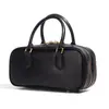 Bolsa de Bowling Versátil de Piel de Vaca para Mujer, Bolso Boston, Bolso de Hombro Cruzado de Moda en Cuero Genuino, Venta al por Mayor del Fabricante