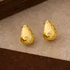 Pendientes de Gota de Agua, Pendientes de Corazón de Oro Hielo Triturado, Pendientes de Lujo Sencillos y Accesibles, Accesorios de Moda y Versátiles, Pendientes para el Trayecto