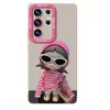Adequado para Capa de Celular Boneca Menina Samsung Galaxy S26 S25Ultra Silicone S24+ Fofa S23 Case Desenho Animado