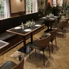 Mesas y sillas de cafetería, tienda de té de leche y postres, pastelería, sillas de comedor de madera maciza, restaurante occidental, bar, tetería, mesas y sillas de comedor comerciales
