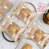 Nuevas Bolsas para Pasteles de Luna Snowskin, Bolsas para Empaque de Pasteles de Copo de Nieve, Bolsas Selladas al Calor con Patrón de Conejo, Venta al por Mayor de Fábrica en Stock