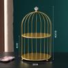 Gaiola de Pássaro de Ferro Porta-Prateleira de Armazenamento de Batom Perfume Produtos de Cuidados com a Pele Rack de Exibição Mesa de Maquiagem Armazenamento de Cosméticos de Mesa Guia