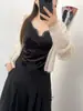 3606 Camisola de Terciopelo Diseño Original, Sin Devoluciones ni Cambios, Camisola con Escote en V de Encaje, Ropa Interior para Mujer, Top tipo Sujetador
