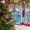 Corona de Navidad Impresa en Nuevo Color Transfronteriza Perro Acrílico Señal de Decoración Navideña para el Hogar