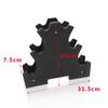 Estante para Mancuernas Equipo de Fitness para el Hogar Estante para Mancuernas con Recubrimiento de Plástico Accesorios de Fitness Estante para Almacenamiento de Mancuernas de Tres Niveles para Hombres y Mujeres