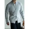 Cárdigan de Punto con Cremallera Doble y Cuello Alto de Lyocell para Hombre, Otoño 2026 Estilo Old Money Suéter Casual Vintage