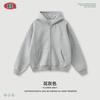 Ropa para Hombre 2025 Otoño e Invierno Marca Americana de Moda Color Sólido Holgada Sudadera con Capucha de Terciopelo Chaqueta Cardigan de Punto con Cremallera