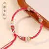 Novo Produto Flor de Gola Pulseira Corda Trançada Pulseira Semi-Acabada Estrela de Cinco Pontas Corda Vermelha Material para Fazer Sozinho Ferramenta de Polimento Joias