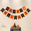 Decoración de banderín de tela no tejida para Halloween actividad de tienda en centro comercial diseño de escena de fiesta creativa flor de arrastre