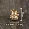 Gato de la Suerte con Cascabel Colgante de Latón Colgante Estilo Chino Vintage Accesorios para Llavero Colgante Estilo Tibetano Juguete Cultural Lote