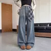 Pantalones vaqueros de nuevo estilo de otoño para niñas mayores, ropa infantil, jeans de moda elegantes y versátiles con un pañuelo cuadrado para niñas