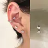 Todos os Membros Unhas de Osso da Orelha Rosa Super Flash Unhas de Osso da Orelha de Aço Titânio Unhas Cocleares Brincos de Piercing na Orelha Coleção Rosa Unhas de Osso da Orelha