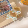 Elástico de Cabelo de Flor de Tricô Infantil para Meninas com Cabeça de Bola, Scrunchie Intestino Grosso, Elástico de Cabelo para Rabo de Cavalo Estilo Floresta, Acessórios de Cabelo Doces para Meninas