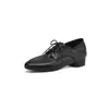 Novedad 2025 Zapatos de Cuero de Tacón Bajo Versátiles para Mujer Boca Profunda con Cordones Estilo Academia Británica Zapatos de Una Sola Capa Zapatos con Cordones Primavera para Mujer
