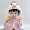 Gorro y Bufanda para Bebé Todo en Uno Otoño e Invierno Protección para Orejas de Bebé y Niños Forro Polar Invierno Niños y Niñas Súper Lindo y Súper Lindo