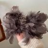 Horquilla de pelo de avestruz de súper hada de Corea del Sur, gran pinza de tiburón, accesorio para el cabello de alta gama a la moda