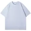 Camiseta de Manga Corta de Algodón Puro de Peso Pesado 300g con Logo, Algodón Grueso de 300g, Camiseta Base Unisex, Cuello Redondo de Verano