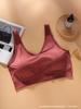 Plus Fertilizante Transfronteiriço Sutiã Esportivo Enrolamento de Fio Sem Costura Peito à Prova de Choque Versátil Respirável Camiseta Íntima para Mulheres