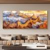 Pintura Decorativa para Sala de Estar Mural de Paisagem da Grande Muralha da China Pintura de Parede para Pendurar Atrás do Sofá de Escritório Elegante de Alta Qualidade