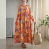 2025 Otoño Temprano Nuevo Retro Nicho Estilo Suave Alta Gama Casual Colorido Vestido con Capucha Estampado Talla Grande Mujer
