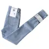 Jeans Ajustados de Tiro Alto Forrados de Polar para Mujer Otoño e Invierno Nuevo Estilo Coreano Elásticos Ajustados Ceñidos Gruesos Cálidos Pantalones de Lápiz