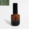 Botella de vidrio cuadrada para esmalte de uñas de venta al por menor 15 ml con tapa y pincel, botella de plástico redonda para esmalte de uñas, botella vacía para esmalte de uñas