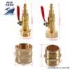Conector de Mangueira de Jardim Amazon Adaptador Anticongelante Rosca Externa para RV Conector Rápido de Latão com Válvula de Esfera Transfronteiriço