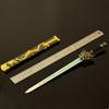 Arma fria modelo de arma dragão adormecido espada 30cm zodíaco ouro dragão espada todos os ornamentos de arma de metal modelo
