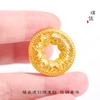 Não desbota por muito tempo Ouro de areia do Vietnã cravejado com diamantes A vida quatro belos amuleto da sorte paz fivela pingente acessórios DIY colar mulheres