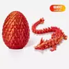 Modelo de Dragón de Cristal Impreso en 3D, Dragón Chino de Venta Caliente Transfronteriza, Éxito en el Mercado Nocturno, Dragón Articulado de Dinosaurio Juguete para Niños