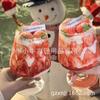 Ins Taza de Vino Tinto para Pastel de Fresa Taza de Brandy para Año Nuevo Vaso Alto de Vino Tinto Taza Decorativa de Pastel de Cereza