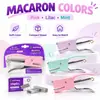 Conjunto de Grampeador Portátil Série Cor Macaron para Estudantes, Uso no Escritório e Embalagem para Viagem, Atacado de Fábrica