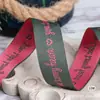 Cinta de poliéster y algodón de doble cara bicolor con letras inglesas importada de Corea del Sur, accesorios para el cabello, lazos DIY, sombreros, ropa, accesorios de embalaje