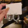 Pendientes Redondos Europeos y Americanos Transfronterizos de Plata Geométricos Multicapa, Lujo Ligero, Sensación de Alta Gama, Estilo Minimalista, Pendientes de Moda para Mujer