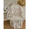 Vestido Estampado con Mangas Abullonadas para Mujer, Nuevo Estilo Otoño 2026, Fresco y Natural, de Longitud Media, Cuello Redondo, Elegante Vestido para Fiesta de Té