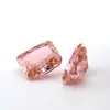 Anel de Diamante Sintético de Alto Carbono com Zircônia Cúbica Multicor com Corte Flor de Gelo Chanfrada Retangular Pedra Solta Mistura de Cores Ornamentação de Aro