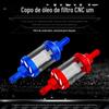 Filtro de óleo de liga de alumínio modificado para motocicleta, copo de óleo removível, filtro de gasolina de vidro transparente, filtro de óleo grande
