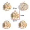 Pingentes Mistos de Animais Marinhos, Concha de Pérola, Estrela-do-Mar para DIY em Pulseira, Colar, Brinco, Decoração, Charms W536