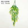 Transfronteiriço artificial rattan eucalipto pendurado na parede simulação verde planta casa decoração ao ar livre flor falso pendurado planta videira