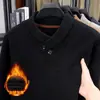 Bufanda Collar para Hurón Tejido de Punto Engrosado Nuevo para Hombre Otoño e Invierno Cuello en V Cuello Corazón Forrado de Polar Tejido Cálido Camiseta Interior para Hombre