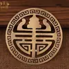 Peça Decorativa Redonda Antiga Flor Esculpida Estilo Chinês Parede de Fundo Guarda-Roupa Armário Porta Móveis Mesa de Trabalho Mancha Amarela Completa Outros Casamento