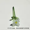 Zibo Glassware Buquê de Flores Pequenas Puro Feito à Mão com Flores de Vidro Importadas, Vaso Pequeno de Luxo Leve, Presente de Flores Pequenas Artificiais