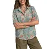 Camisa Nueva de Verano 2026 con Estampado Digital para Mujer, Top Casual Holgado Artístico para Mujer, Camisa Floral Francesa