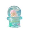 Brinquedo Bola de Cristal Desenho Animado Aquário Micro Paisagem Decoração de Paisagismo Enfeites Praia Sereia Princesa Artesanato Luminoso