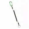 Cable de acero con mosquetón, popular en AliExpress, cordón retráctil portátil para llaves anti-pérdida, cuerda anti-pérdida para equipo de pesca