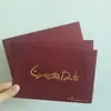 Sobre Estilo Europeo con Estampado Dorado Tarjeta de Color Sobre de Empaque para Guardar Datos 185*125 Disponible en Stock